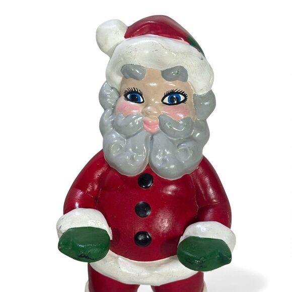 Vintage 60’s Jamar Mallory Ceramic Santa Mrs. Claus Figures Flat Tray Hands Set - Picture 2 of 11